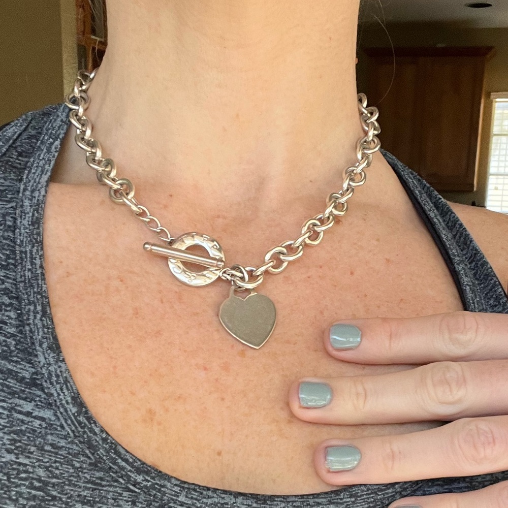 Tiffany and co. Heart toggle necklace.